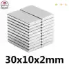 MNS Magneteksan Güçlü Neodyum Blok Mıknatıs - 30x10x2 mm (10lu)