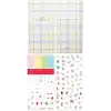 Matt Notebook 2027 Yılı Keten Haftalık Planlayıcı Kareli Cep Ajandası 9x18 cm Ekose