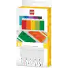 IQ LEGO İkonik Kırtasiye 10lu Paket Kalem: LEGO Plakalı Yaratıcı Hızlı Kuruyan Jel Kalem - 10 Renk Seti, İnce Uç 0,7 - Ofis Yazma Aleti