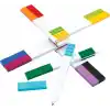IQ LEGO İkonik Kırtasiye 10lu Paket Kalem: LEGO Plakalı Yaratıcı Hızlı Kuruyan Jel Kalem - 10 Renk Seti, İnce Uç 0,7 - Ofis Yazma Aleti
