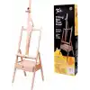 Mont Marte Signature eğimli kutu, zemin ressam sehpası, kayın ağacı, tuvalleri 92 cm yüksekliğe kadar tutar, açı ayarı, sağlam taban, sanat malzemeleri için entegre çekmeceler, sanatçı resim şövalesi.