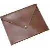2K PU Deri A5 KÜÇÜK BOY Dosya Klasörü Belge Tutucu Su Geçirmez Portföy Zarf Dosya Klasör Kılıf A5 Çıtçıtlı Dosya 19,5X24,7 CM -TABA