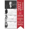 2027 Atatürk Gemici Takvimi Denizci Duvar Takvimi 33x77,5 cm