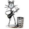 Dekoratif Gitar Çalan Saat Özellikli Metal Kalemlik