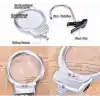 Masa Üstü Işıklı Büyüteç, Çalışma Lambası, Tamirci Büyüteci, 130mm Mercek