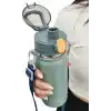 304 L Çelik Mavi 600 ml Askılı ve Pipetli Matara Suluk cin411mv