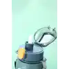 304 L Çelik Mavi 600 ml Askılı ve Pipetli Matara Suluk cin411mv