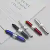 4’ü 1 Arada LED Işıklı Stres Çarklı Stylus Tükenmez Kalem – Telefon Uyumlu, Döner Mekanizma, Mini Çok Fonksiyonlu Kalem (Kırmızı)