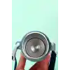304 L Çelik Mavi 600 ml Askılı ve Pipetli Matara Suluk cin411mv