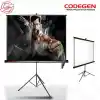 Codegen TX-20 200X200cm Tripod Ayaklı Taşınabilir Projeksiyon perdesi, Siyah