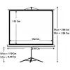 Codegen TX-20 200X200cm Tripod Ayaklı Taşınabilir Projeksiyon perdesi, Siyah