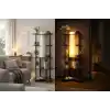 Kitaplık Lambader Ceviz | Raflı Ayaklı Lambader | E27 LED Uyumlu | MDF Gövde | Aletsiz Kurulum | Salon Yatak Odası Ofis Lambası