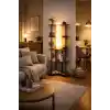 Kitaplık Lambader Ceviz | Raflı Ayaklı Lambader | E27 LED Uyumlu | MDF Gövde | Aletsiz Kurulum | Salon Yatak Odası Ofis Lambası