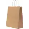 Gizpak Burgu Saplı Kraft Kağıt Çanta 18X24X8Cm 50 Adet