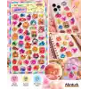 Kabartmalı Akrilik 3 Boyutlu Sticker Parlak Tasarımlı Yüksek Kaliteli Sevimli Figürlü 3D Sticker