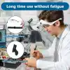 4 LEDli Büyüteç, 5 Çıkarılabilir Lensli 1X, 1,5X, 2X, 2,5X, 3,5X – Sanat El Sanatları, Kanaviçe, Hobi İçin Şarj Edilebilir, Elle Serbest Aydınlatmalı Baş Büyüteci