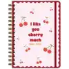 Matt Notebook 2026-2027 A5 Akademik Ajanda Spiralli 15x21 cm - 17 Aylık Kiraz
