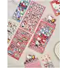 Sanrio Hello Kitty Karakteri 6 Yaprak Stıcker/Bullet Journal/Çıkartma Kirmizi 1512S680