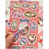 Sanrio Hello Kitty Karakteri 6 Yaprak Stıcker/Bullet Journal/Çıkartma Kirmizi 1512S680