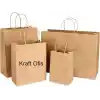 Kraft Ofis Burgu Saplı Çanta 25 Cm X 12 Cm X 31 Cm (25 Adet) (Kağıt Poşet Çanta)