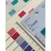 10 Yarım Renkli Cetvelli Dream Şeffaf Pet İndeks Sticker/İndex/Post-it/Postit/Kitap Ayracı/Not Kağıdı
