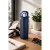 Paslanmaz Çelik Çocuk Su Matarası 600 ml Pipetli Tek Kapak Çift İçim (Lacivert)