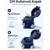 Paslanmaz Çelik Çocuk Su Matarası 600 ml Pipetli Tek Kapak Çift İçim (Lacivert)