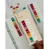 10 Yarım Renkli Cetvelli Memory Şeffaf Pet İndeks Sticker/İndex/Post-it/Postit/Kitap Ayracı/Not Kağıdı