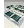 10 Renkli Cetvelli Gri ve Yeşil Tonları İndeks Sticker/İndex/Postit/Kitap Ayracı/Not Kağıdı