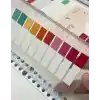 10 Yarım Renkli Cetvelli Memory Şeffaf Pet İndeks Sticker/İndex/Post-it/Postit/Kitap Ayracı/Not Kağıdı