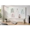 Mıknatıslı Pano, Beyaz Renk, 40x60 Cm, Dekoratif Metal Magnet Panosu