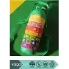 Vagonlife 430ml Sevimli Kulaklı Eğitici Matematik Çevirmeli Oyunlu Pipetli Askılı Kulplu Çocuk Çelik Termos (Yeşil)