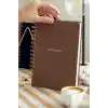 Matt Notebook A5 15x21 cm Spiralli Keten Not Defteri Kahverengi