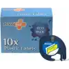 Dymo Letratag Etiket Muadili 12 mm x 4 mt Plastik Sarı 10 lu