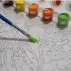 Palmiye Hobi Sanat Sayılarla Boyama Tuval Seti Fırça Boya Dahil (Çıtalı) 40x50 CM - Fil