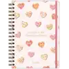 Matt Notebook B5 17x24 cm Spiralli Lastikli Kareli Tarihsiz Not Defteri Kalp Kurabiyeler