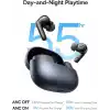 Baseus Bass BP1 Pro ANC 6 Mikrofon AI Çağrı IP55 55 Saat Kablosuz Kulaklık Siyah