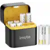 iMuto Şarj Edilebilir Lityum AA Piller, Hızlı Şarj Cihazı, 8 Paket 3600mAh Uzun Ömürlü Çift A Piller, 1.5V Sabit Çıkışlı AA Li-iyon Piller, 1600 Keze Kadar Şarj Edilebilir