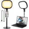 Coverzone Beyaz Sarı Led Aydınlatma Video ve Fotoğraf Çekimi için Sürekli Işık Youtuber Twich Yayın Işığı Ürün Göresel Fotoğraflama Tripodlu Aydınlatma 23cm SY-039 (SY-039)