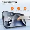 Babilden iPhone 16 Pro/17/17 Pro İle Uyumlu Ekran Koruyucu Hizalama Aparatlı Takılırken Camın Altında Kesinlikle Toz Bırakmayan Darbelere Karşı Ekstra Dayanıklı Temperli Kırılmaz Cam Koruma