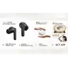 QCY Buds Bluetooth Kulaklık - Şık Tasarım - iPX4-35 Saat Ultra Uzun Pil Ömrü - Düşük Gecikme 0.06s -AI Beyaz