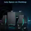 Edifier G1500 MAX 2.1 Bilgisayar Hoparlör Sistemi, Subwoofer Line Out ile 60W Hecate Oyun Hoparlörleri, RGB Işık, Bluetooth 5.3, USB, Type-C, 3.5mm AUX Girişi, Siyah