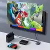 Baseus Matrix 2 in 1 Çok Fonksiyonlu Bilgisayar/Telefon HDMI Hub Adaptörü, Koyu Gri, HDMI Giriş Çıkış 4K & ARC, 4K 60 Hz Destekli, Seyahat Boy