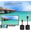 Coverzone Kablosuz HD Görüntü Aktarıcı Seti USB-C TX RX | 1080P 60Hz Tak Çalıştır | Bilgisayar TV Bağlantı Kiti | İnternetsiz Ekran Yansıtma - S1 Type C