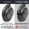 SteelSeries Arctis Nova Pro Wireless (Nova Pro Kablolu ile Uyumsuzdur!) & Nova Elite ile Uyumlu Soğutucu Jel Kulaklık Pedi - İpeksi Kumaş & Hafızalı Köpük Kulaklık Süngeri (Soğutucu Jel - Kumaş)
