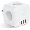 3 Ac Priz Soketli 3 USB+TYPE-C Akım Korumalı, 7 in 1 Priz, 16A Maks, 4000W