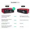 Focusrite Scarlett Solo Gen 4 Ses Kartı: Gitarist, Vokalist veya Prodüktör İçin USB Audio Arayüzü, Stüdyo Kalitesinde Kayıt ve Kayıt Yapmanız İçin Gerekli Tüm Yazılımlar