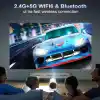 Mini Projektör 4K Taşınabilir Destek WiFi 6 BT 5.4 [Entegre Uygulama] Android 14