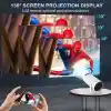 Mini Projektör 4K Taşınabilir Destek WiFi 6 BT 5.4 [Entegre Uygulama] Android 14