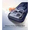 Minesk iPhone 17 Pro / 18 Pro için Özel Geliştirilmiş Kamera Çerçevesini de Koruyan, Arkası Şeffaf Polikarbonat Kenarları Silikon Magsafe ile Uyumlu Kılıf Akıllı Tasarım Kapak (Mavi, 17 Pro/18 Pro)